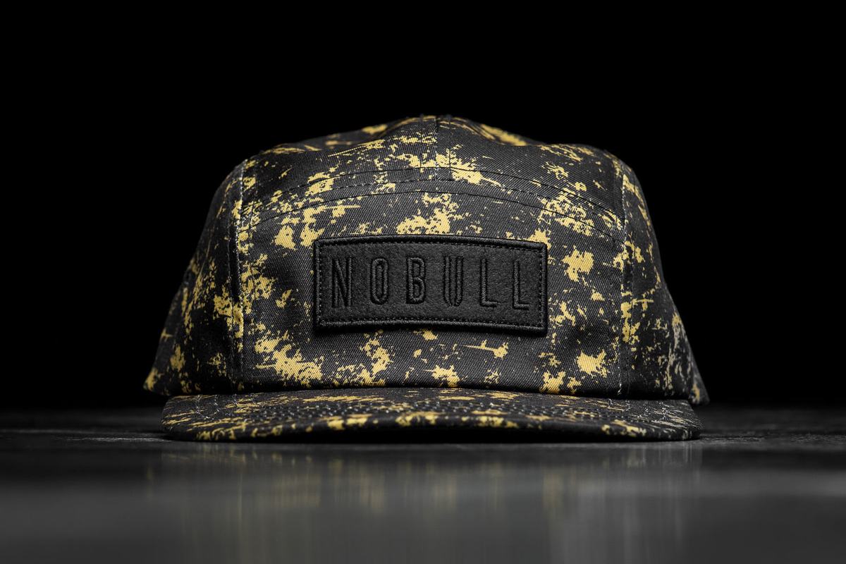 Nobull 5-panel Pride Men's Hats Black Gold | Australia (EL0257)